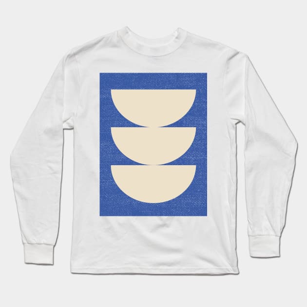 Half Circle 3 - Blue 2 Long Sleeve T-Shirt by moonlightprint